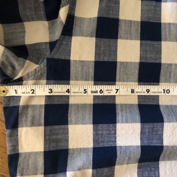 Men's Vintage St John's Bay Blue & Cream Checked Shirt XXL - Picture 7 of 13